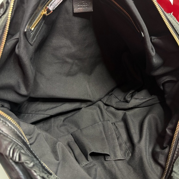 Black Leather Sabrina Medium Boston Bag - Picture 6 of 13